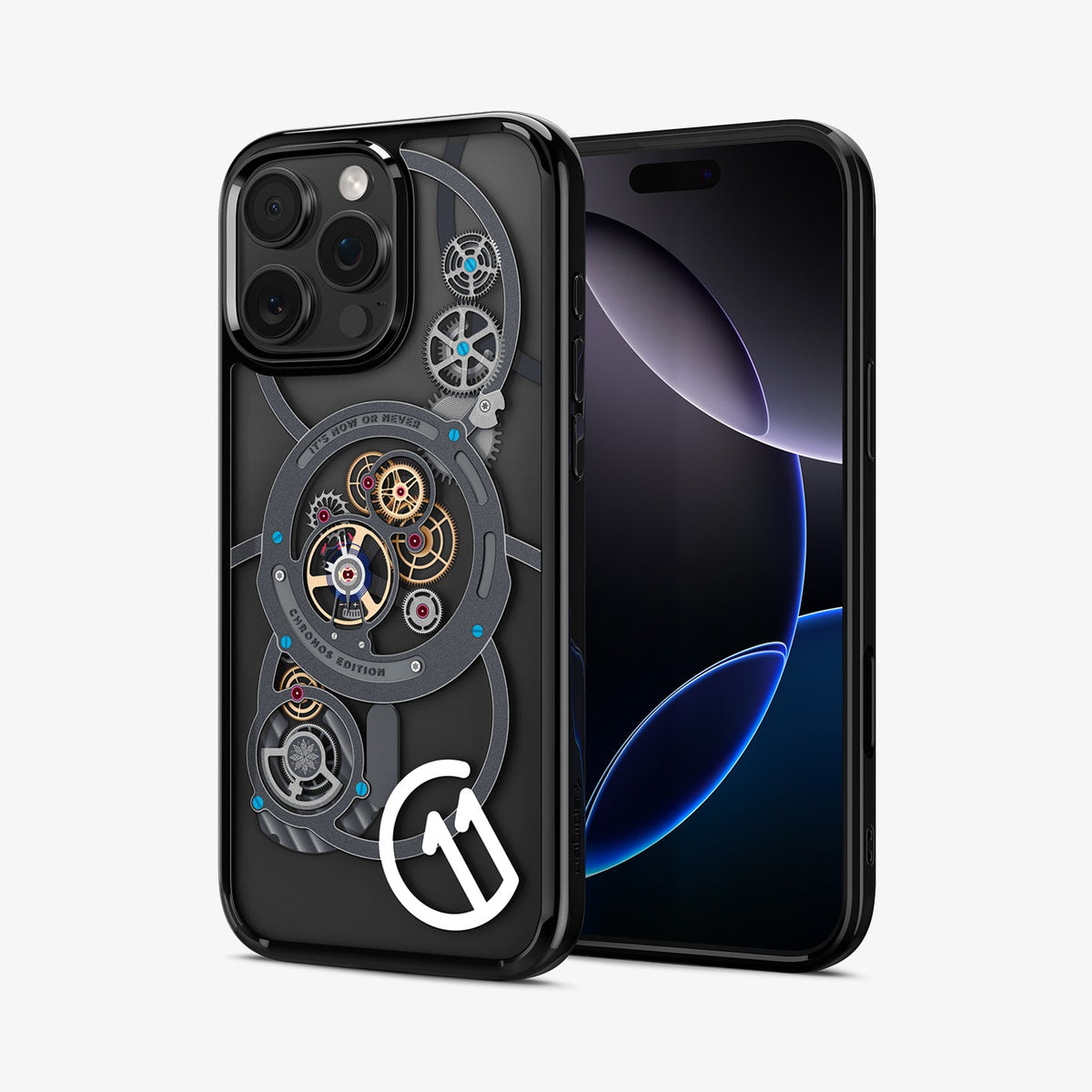 ACS09193 - iPhone 16 Pro Case c11 Series Chronos Edition (MagFit + Camera Control) in Chronos showing the back, partial front and sides