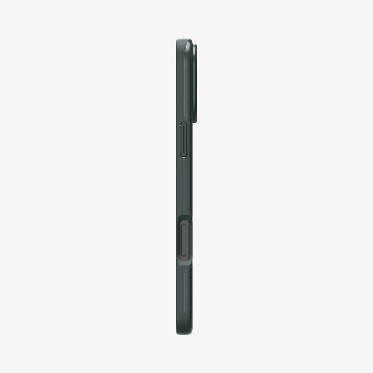 ACS07981 - iPhone 16 Pro Max Case Thin Fit (MagFit) in Abyss Green showing the side