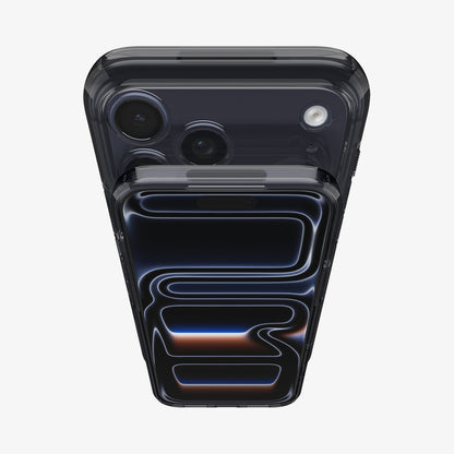 ACS10047 - iPhone 17 Pro Max Ultra Hybrid T (MagFit) in Matte Black showing front and back