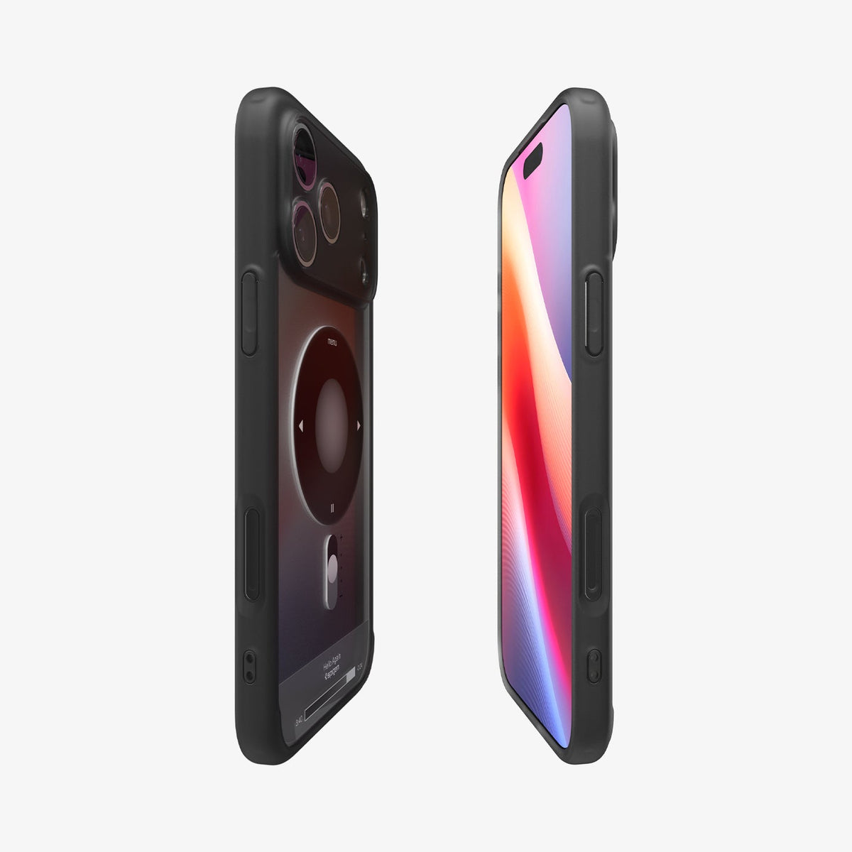 ACS10045 - iPhone 17 Pro Max Case Ultra Hybrid Classic (MagFit) in Classic Black showing the partial front, partial back and sides