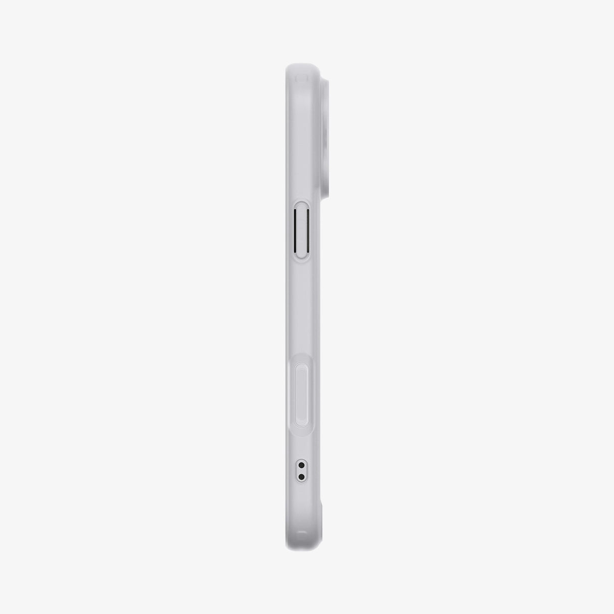 ACS10075 - iPhone 17 Pro Case Ultra Hybrid Classic (MagFit) in Classic Silver showing the side