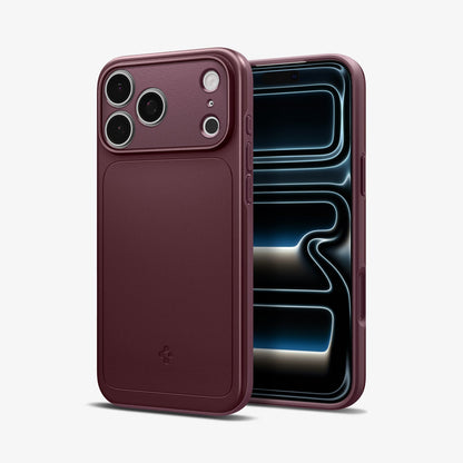 ACS12337 - iPhone 18 Pro / iPhone 17 Pro in Dark Cherry showing the back, partial front and sides