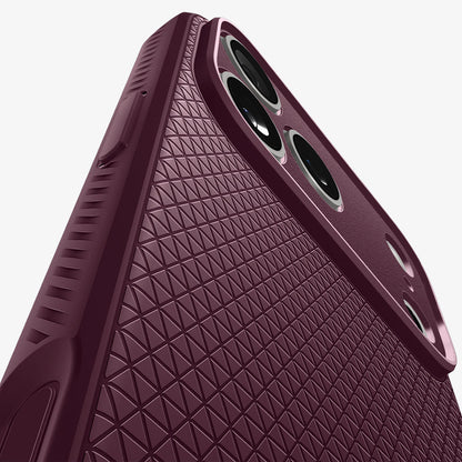 ACS12334 - iPhone 18 Pro Max / iPhone 17 Pro Max Liquid Air in Dark Cherry showing detail of back and camera