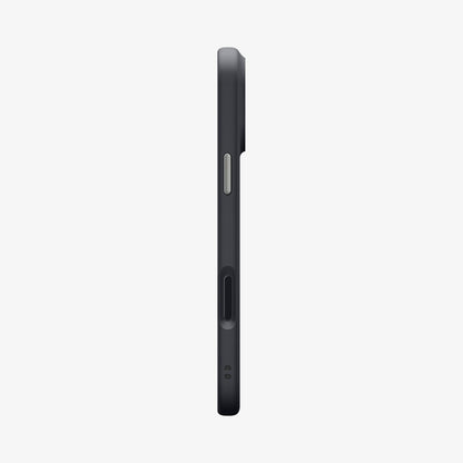 ACS09968 - iPhone 18 Pro / iPhone 17 Pro Nano Pop (Mag Fit) in Black Sesame showing a slim side profile with tactile buttons, textured grip, and precise cutouts