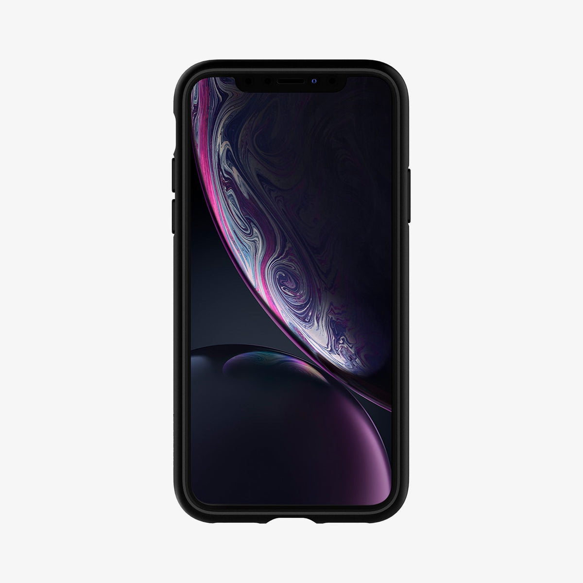 064CS24872 - iPhone XR Case Liquid Air in Black showing the front