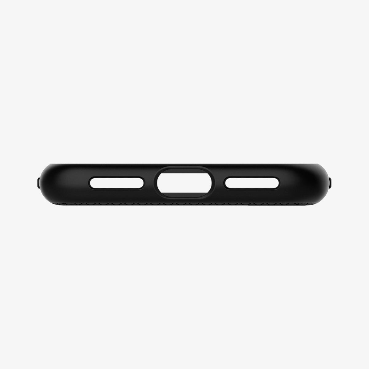 057CS22123 - iPhone XS Case Liquid Air in Matte Black showing the bottom