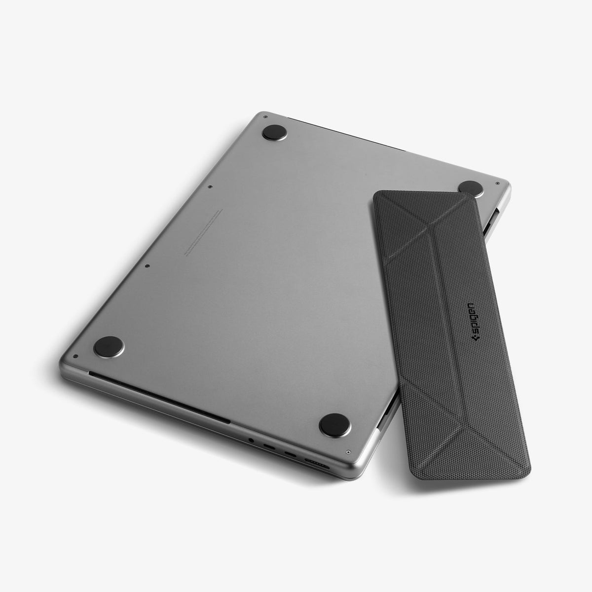 AMP10404 - Slim Fold Laptop Stand | LD201-S4 showing stand on top of laptop