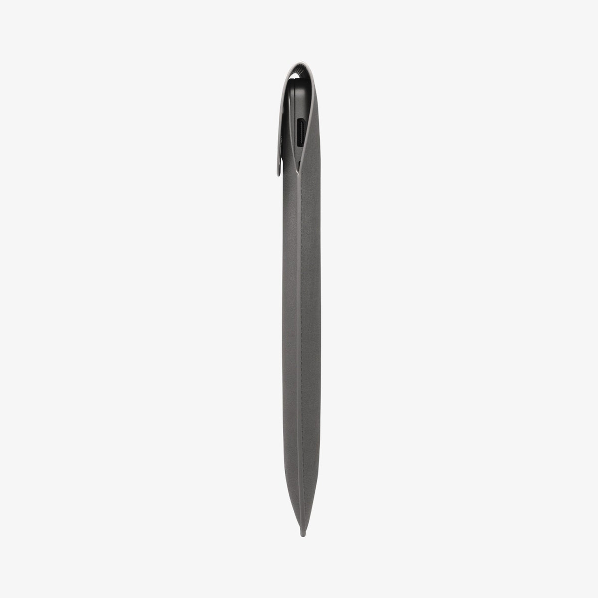 AFA06424 - MacBook Pro 16-inch Valentinus S Laptop Pouch in City Gray slim side profile with laptop stored inside