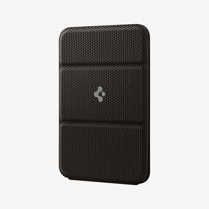 AMP02766 - MagSafe Card Holder Smart Fold Wallet (MagFit) in gunmetal showing the front and side