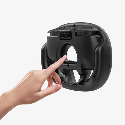 AGP10163 - Nintendo Switch Joy-Con Steering Wheel showing a person's hand pointing at the case disassembly hole