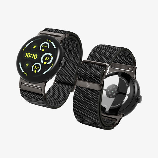 AMP11421 - Pixel Watch 5 (45mm) Lite Fit X Black showing the front and back