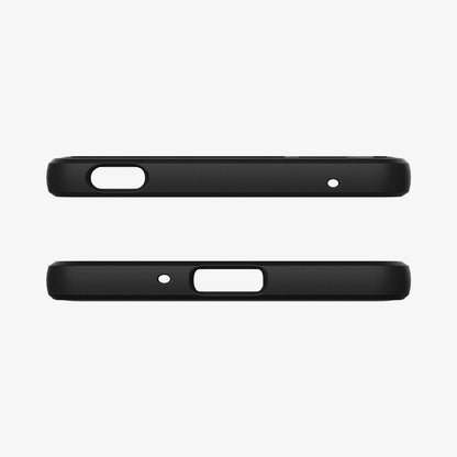 ACS02841 - Sony Xperia 1 III Case Rugged Armor in matte black showing the top and bottom