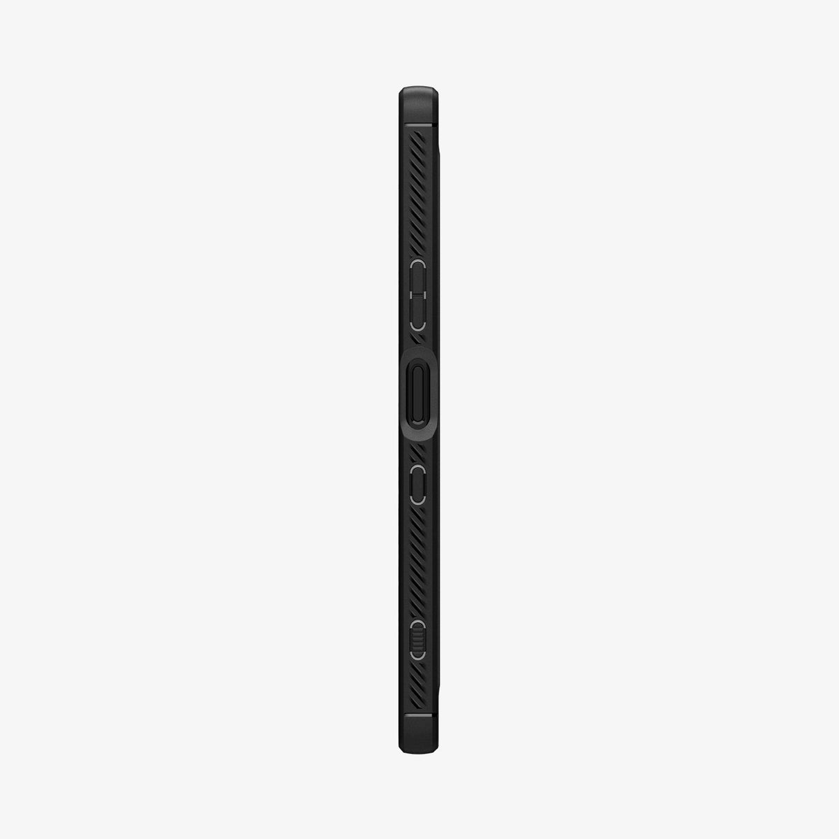 ACS02841 - Sony Xperia 1 III Case Rugged Armor in matte black showing the side
