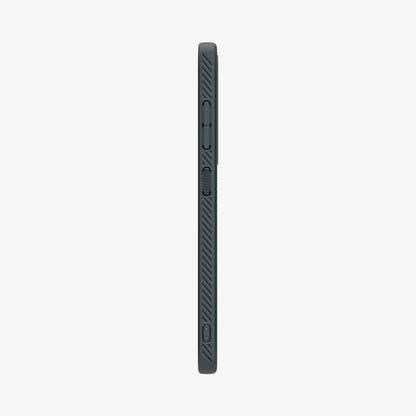 ACS09001 - Galaxy S25 Case Liquid Air in Abyss Green showing the side