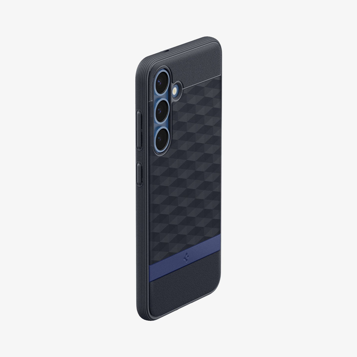ACS09064 - Galaxy S25 Case Parallax (MagFit) in Navy Violet showing the back and partial side