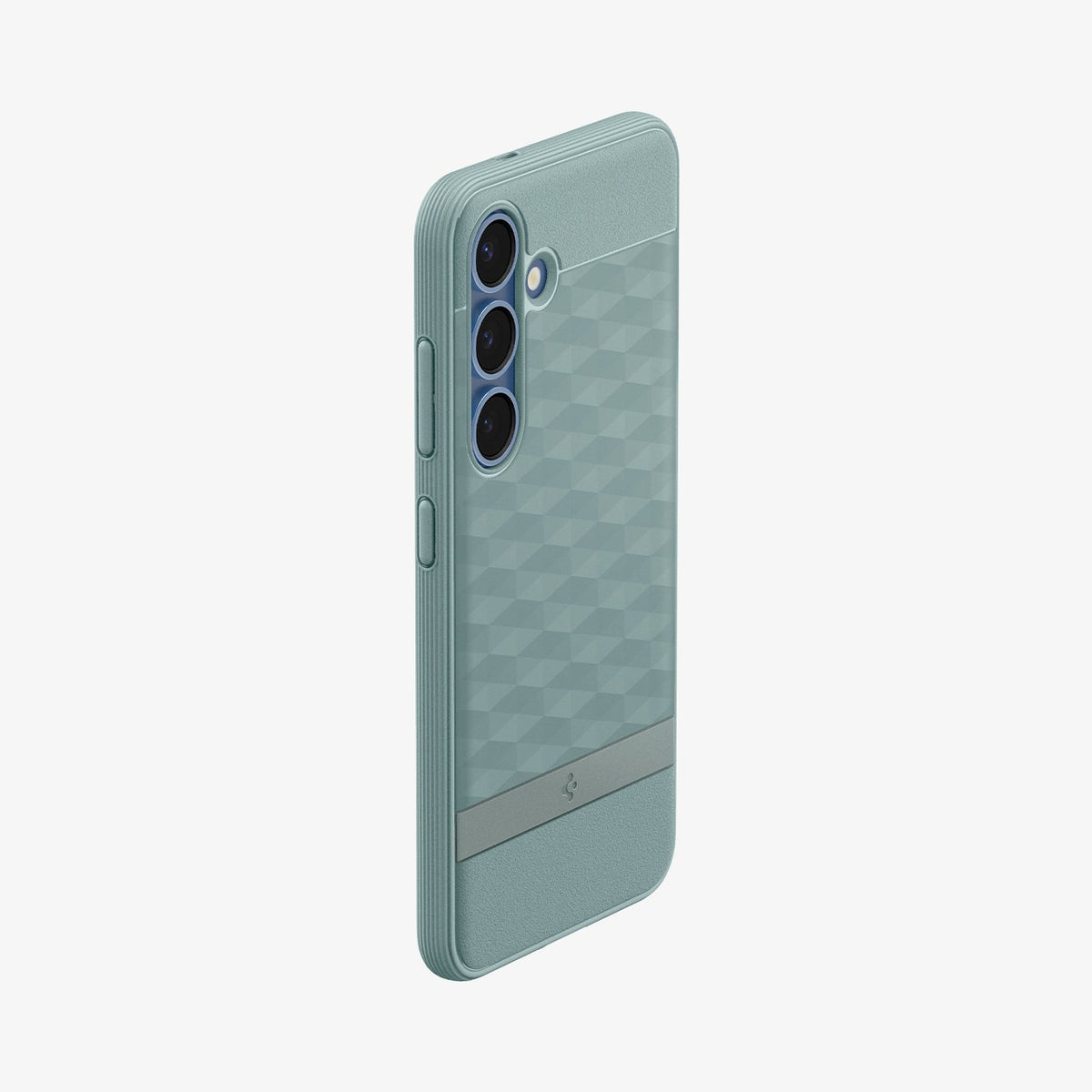 ACS09060 - Galaxy S25 Plus Case Parallax (MagFit) in Sage Green showing the back and partial side