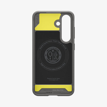 ACS08999 - Galaxy S25 Case Rugged Armor (MagFit) in Marble Gray showing the inner