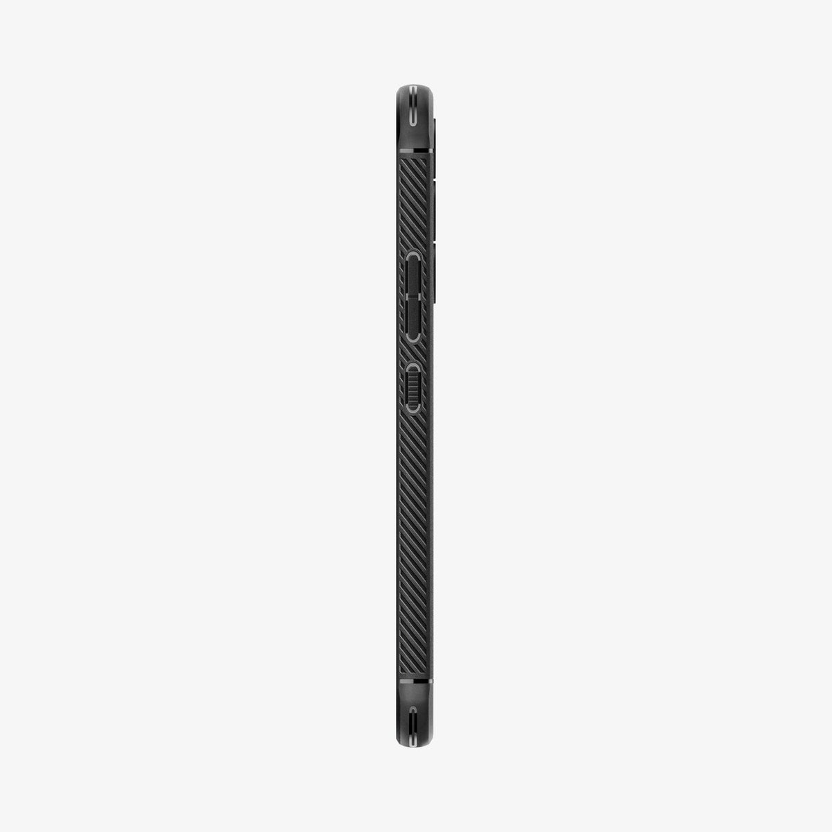 ACS05888 - Galaxy A54 5G Case Rugged Armor in Matte Black showing the side