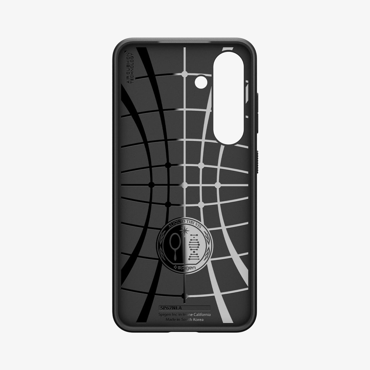 ACS08979 - Galaxy S25 Plus Case Liquid Air in Matte Black showing the inner