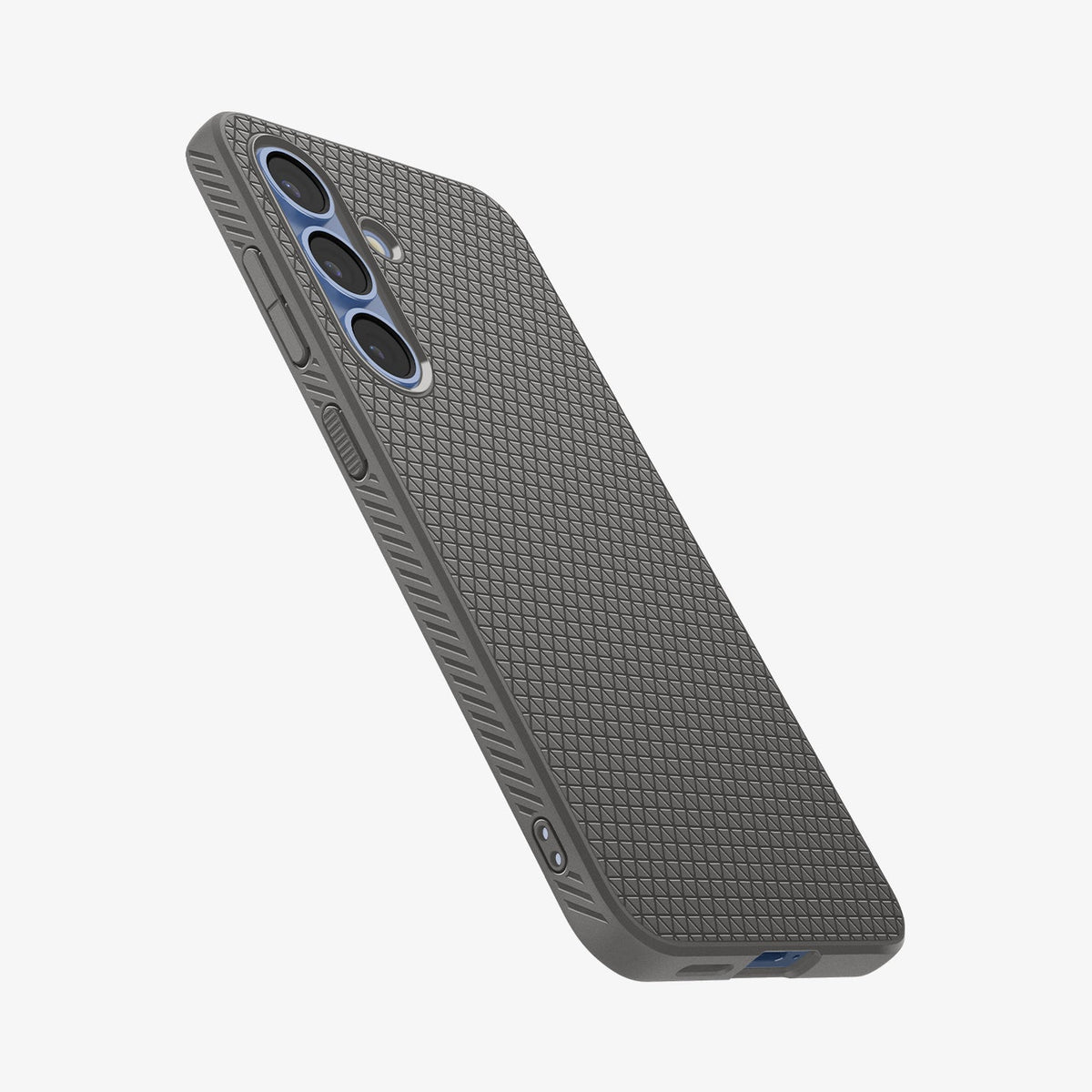 ACS08980 - Galaxy S25 Plus Case Liquid Air in Marble Gray showing the back, partial side and bottom