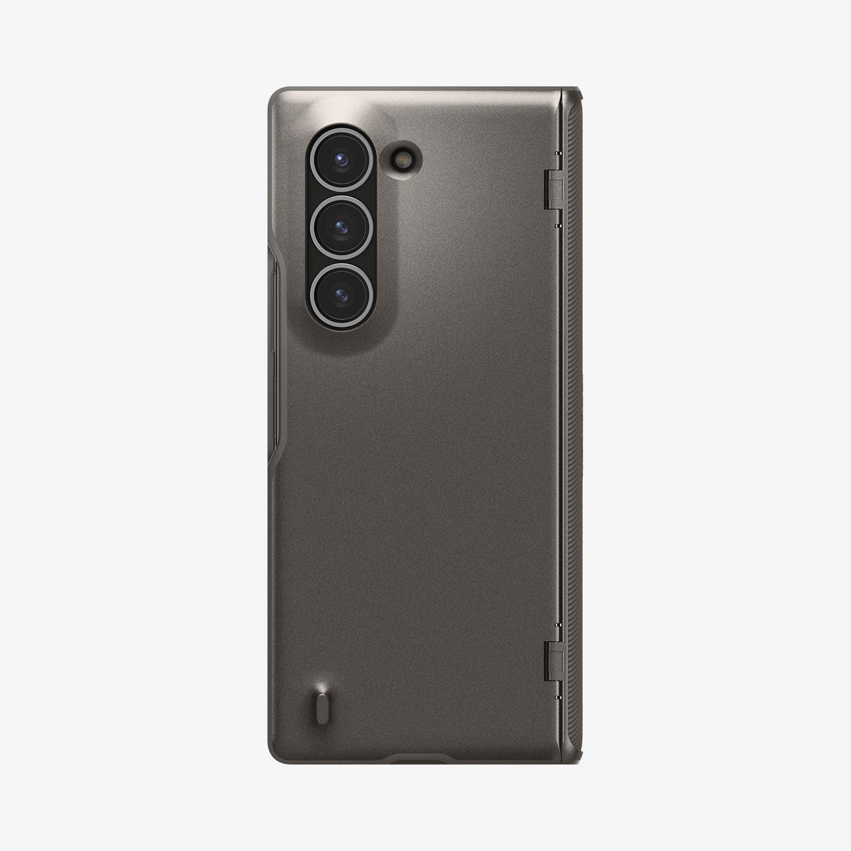 ACS07821 - Galaxy Z Fold 6 Case Slim Armor Pro in Gunmetal showing the back folded