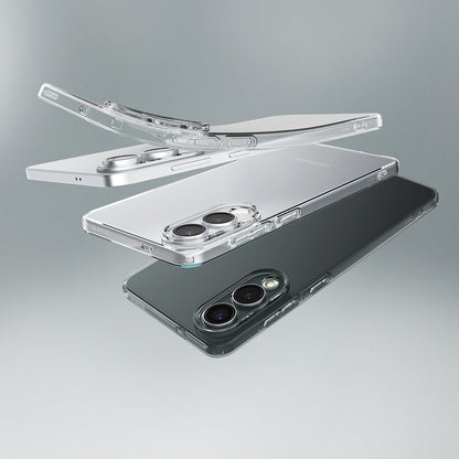 ACS09426 - Galaxy S25 Edge Case Liquid Crystal in Space Crystal showing the partial back, sides and top