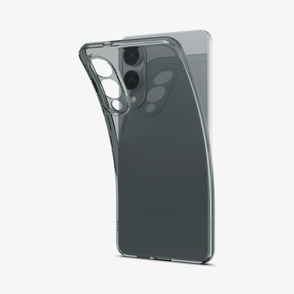 ACS09426 - Galaxy S25 Edge Case Liquid Crystal in Space Crystal showing the back and partial side while top part partially lifted from the device