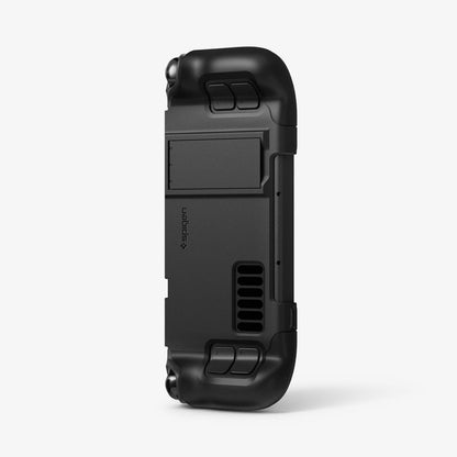 ACS06040 - Steam Deck Case Thin Fit Pro in black showing the back and bottom