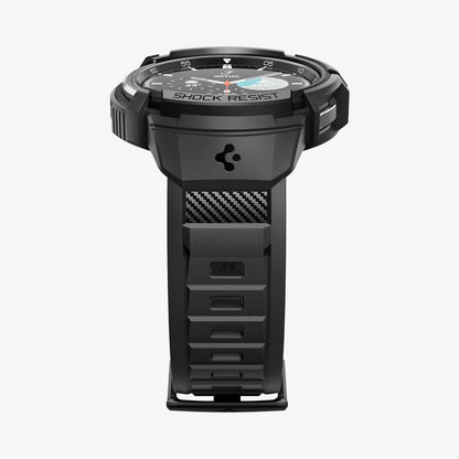 ACS06492 - Watch 6 Classic (43mm) Rugged Armor Pro in Black showing the front and side