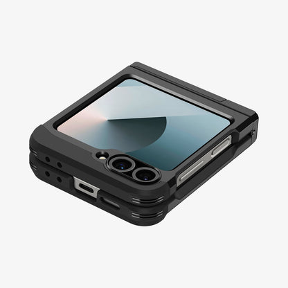 ACS09807 - Galaxy Z Flip 7 FE Series Tough Armor Pro (MagFit) in black showing the top