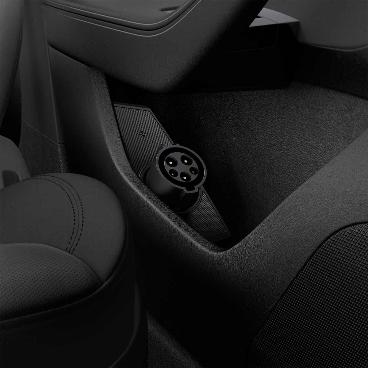 ACP08849 - Tesla Charging Adapter Door Dock TO252 in Black showing the partial side slightly hidden