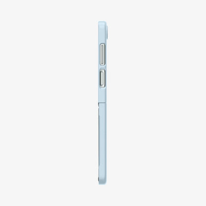 ACS06233 - Galaxy Z Flip 5 Case AirSkin in mute blue showing the side with volume controls