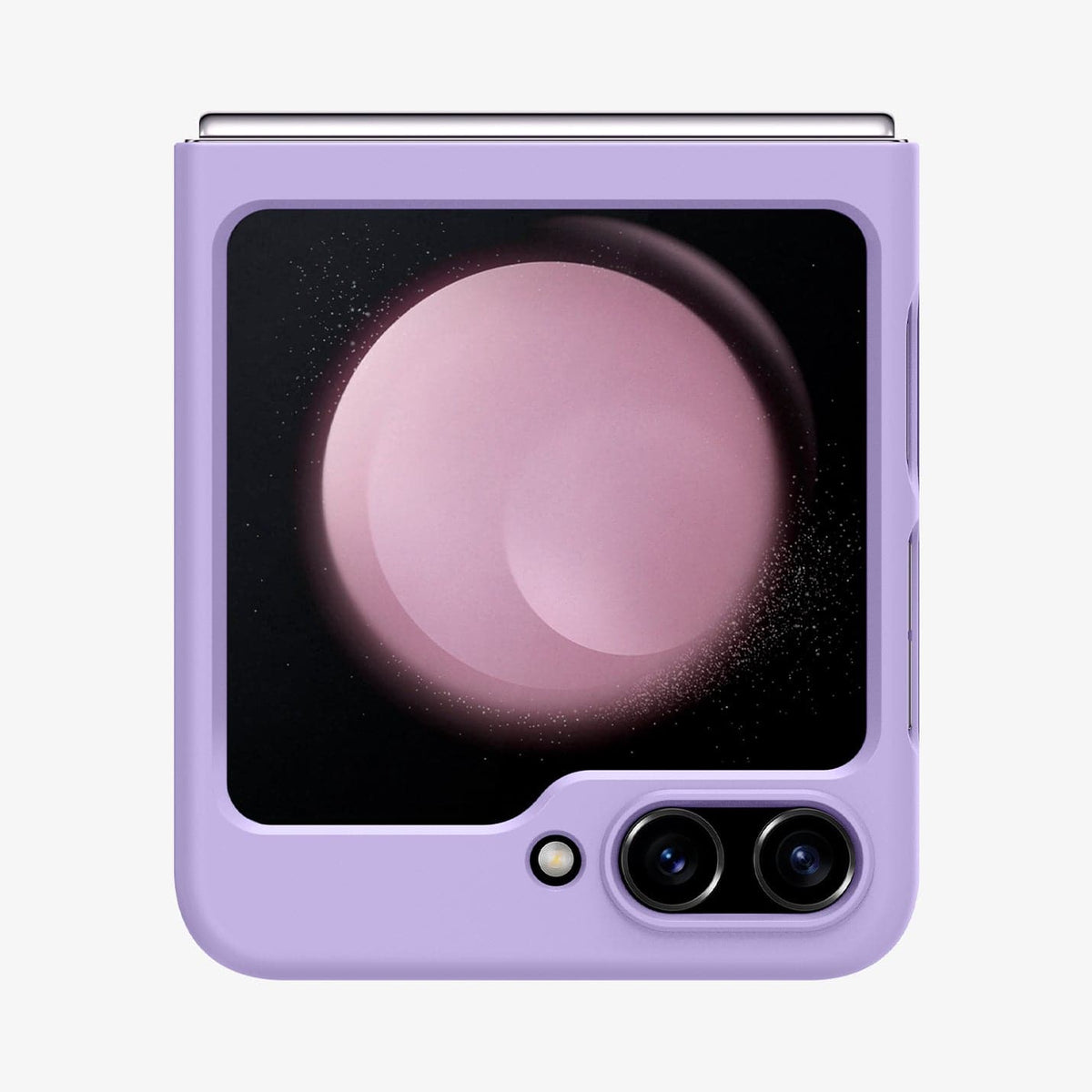 ACS06232 - Galaxy Z Flip 5 Case AirSkin in rose purple showing the back folded