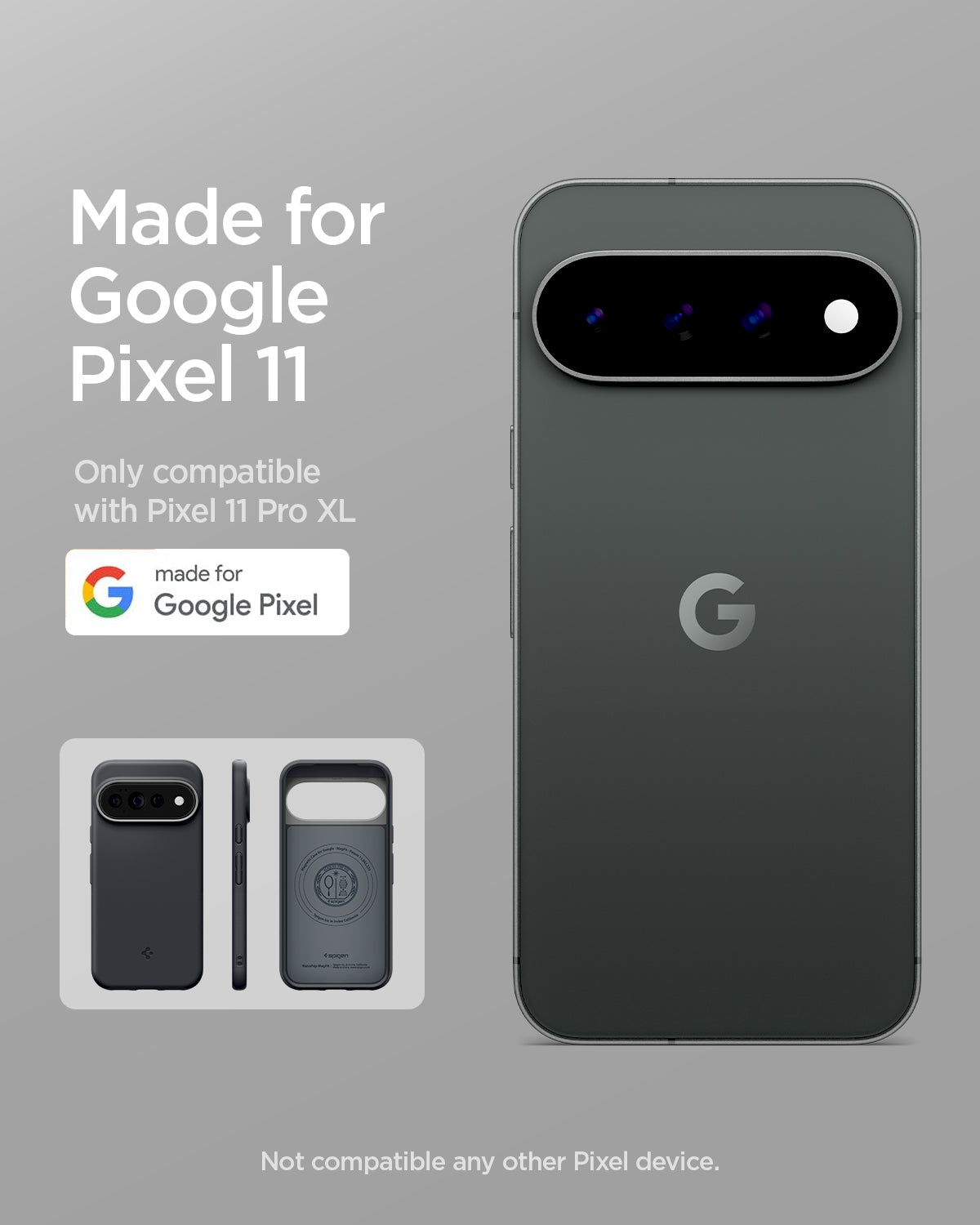 ACS11455 - Pixel 11 Pro XL Nano Pop (Mag Fit) Black Sesame made for Google Pixel certified case compatible