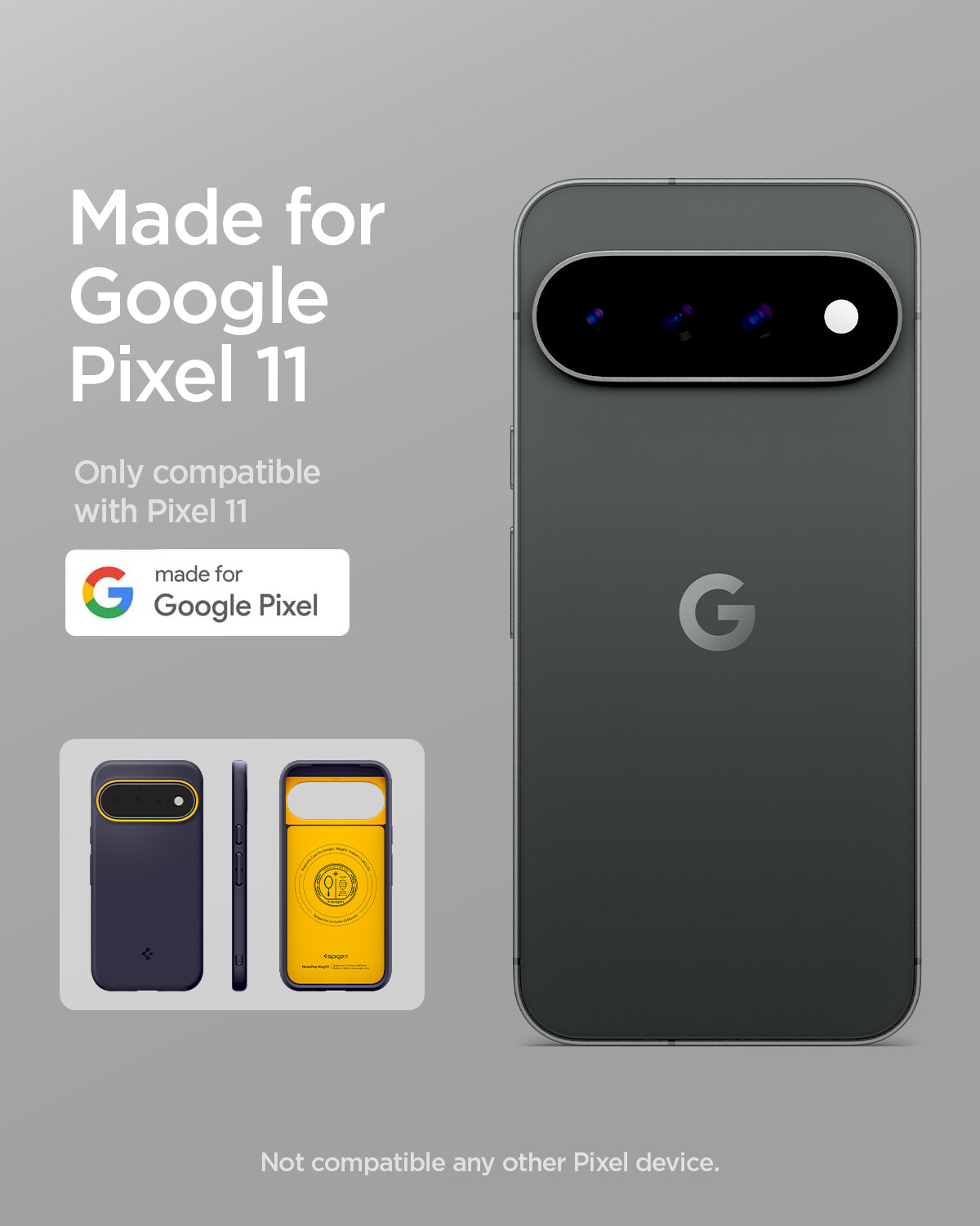 ACS11444 - Pixel 11 Nano Pop (Mag Fit) Blueberry Navy made for Google Pixel certified case compatible