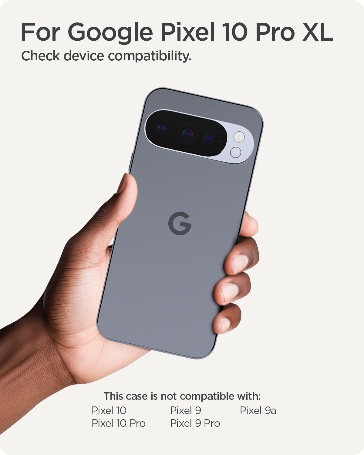 ACS09733 - Pixel 10 Pro XL Case Parallax (MagFit) in midnight blue showing the compatibility. Only compatible with the Pixel 10 Pro XL