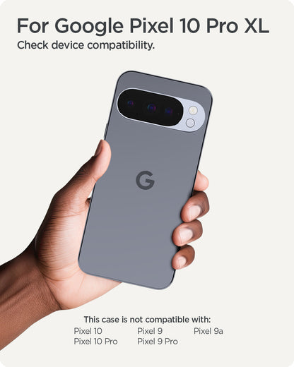 AGL09663 - Pixel 10 Pro XL Case Nano Pop (MagFit) in black sesame showing the compatibility. Only compatible for the Pixel 10 Pro XL