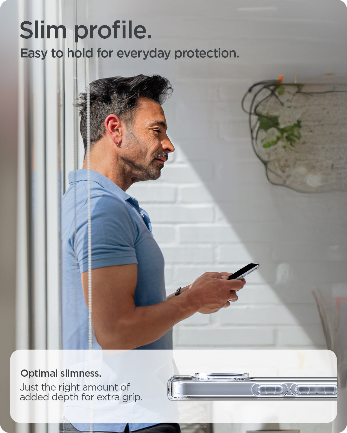 ACS09738 - Pixel 10 Pro XL Case Ultra Hybrid in crystal clear showing the slim profile. Easy to hold for everyday protection