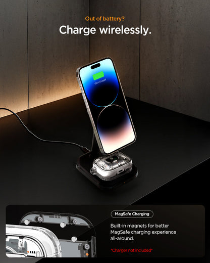 ACS09824 - AirPods Pro 3 Series Ultra Hybrid Neo One (MagFit) out of battery? charge wirelessly. magsafe charging. built in magnets for better magsafe charging experience all around