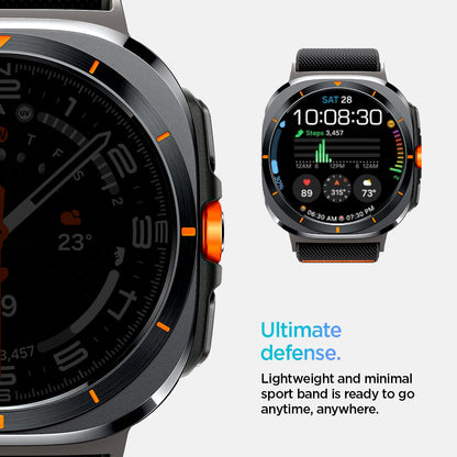 AMP08772 - Galaxy Watch Ultra (47mm) Lite Fit Band in Black ultimate defense. lightweight and minimal sport band is ready to go anytime, anywhere.
