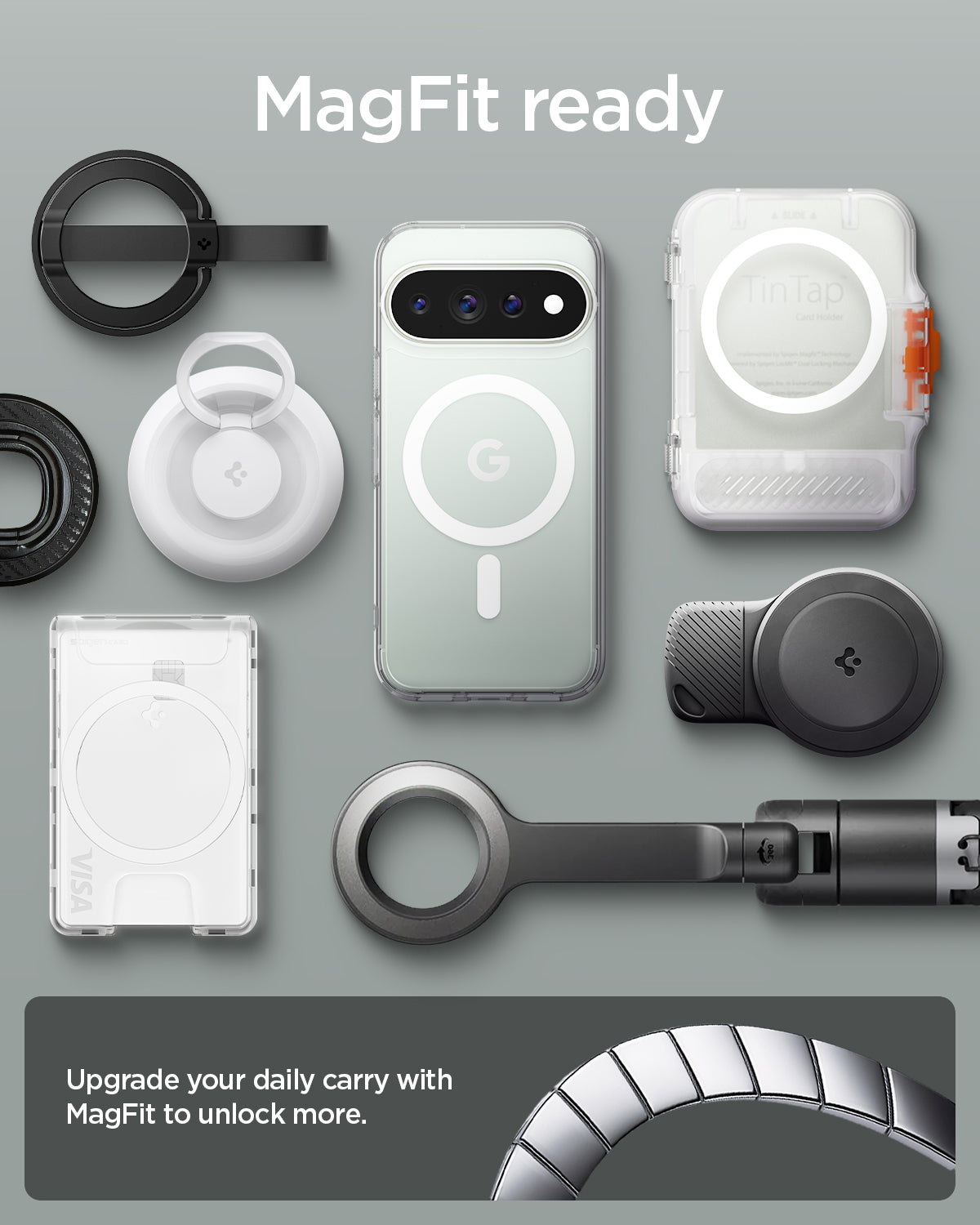 ACS11431 - Pixel 11 Pro Ultra Hybrid (Mag Fit) Clear White compatible with MagFit accessories for secure magnetic attachment and expanded everyday convenience.