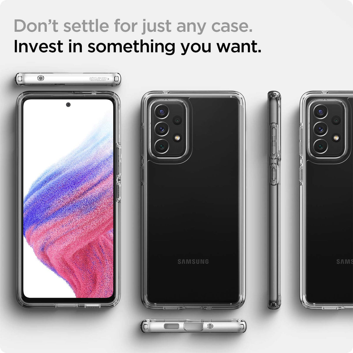 ACS04259 - Galaxy A53 5G Case Ultra Hybrid in Crystal Clear don't settle for just any case. Invest in something you want.