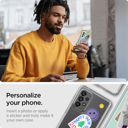ACS04254 - Galaxy A73 5G Case Ultra Hybrid in Crystal Clear personalize your phone insert a photo or apply a sticker and truly make it your own case.