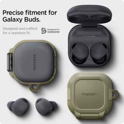 ACS05912 - Galaxy Buds 2 Pro / 2 / Pro / Live Case Lock Fit in vintage khaki precise fitment for galaxy buds. designed and crafted for a seamless fit. designed for samsung.