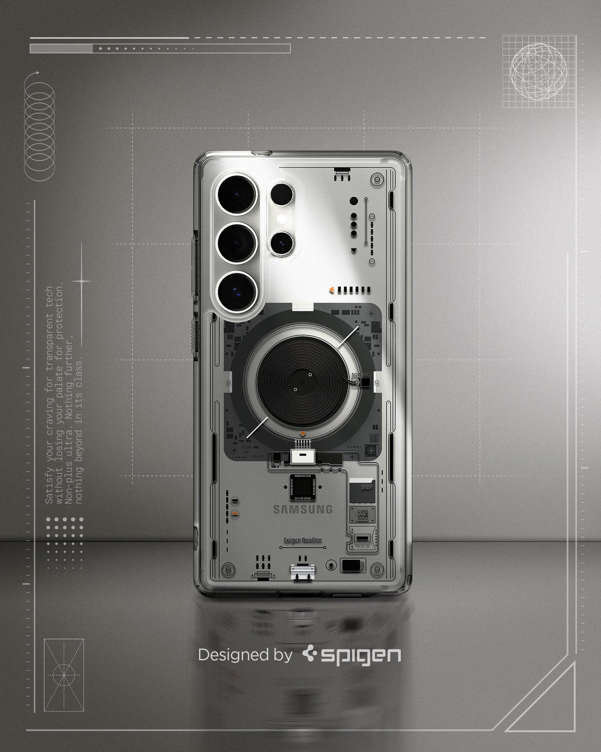 ACS08959 - Galaxy S25 Ultra Case Ultra Hybrid Metal Ring Neo One (MagFit) in Neo One designed by spigen.