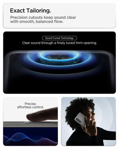 ACS11210 - Galaxy S26 Plus Liquid Air in Marble Gray showing exact tailoring. precision cutouts keep sound clear with smooth balanced flow