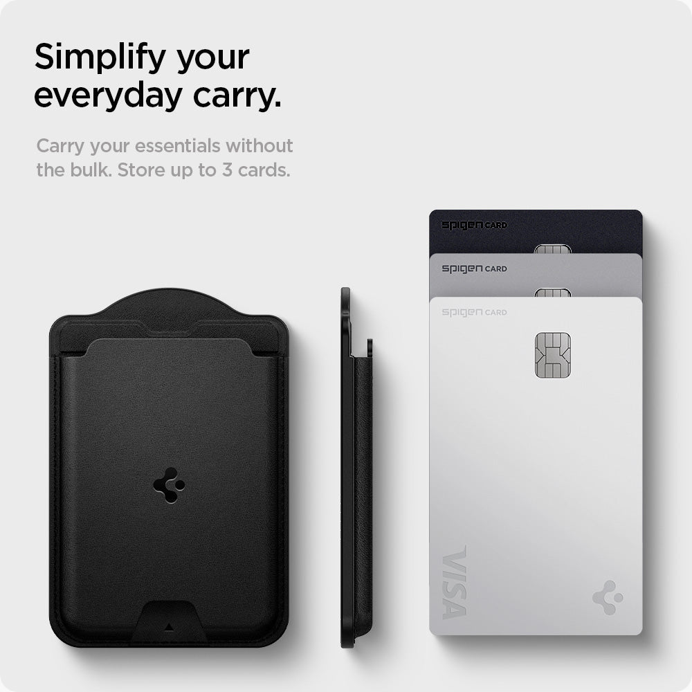 AFA09204 - Galaxy S25 Series MagFit Card Holder Valentinus 3 Cards (MagFit) in Black showing simplify your everyday carry.