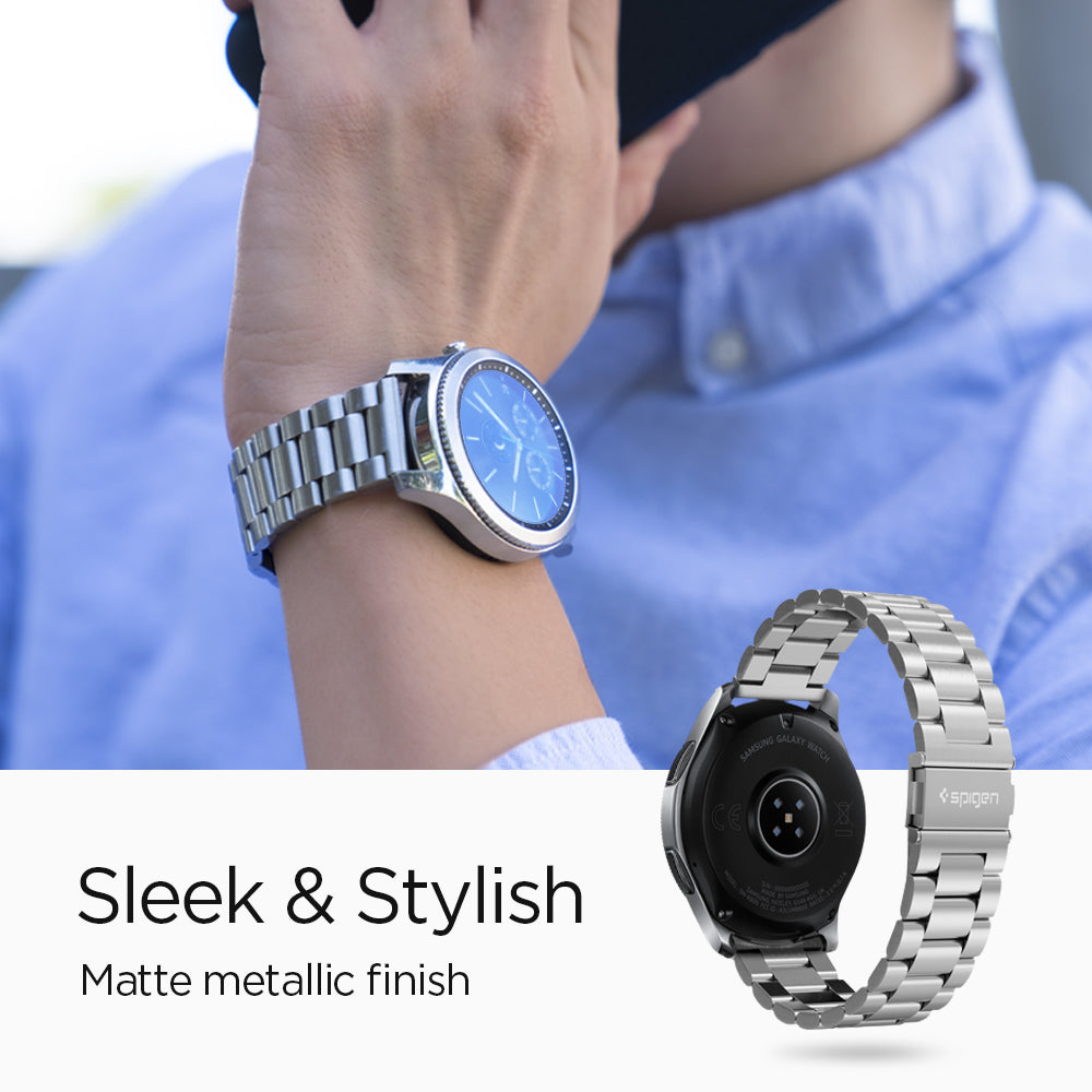 600WB24981 - Galaxy Watch Band (22mm) Modern Fit in silver sleek and stylish. Matte metallic finish.
