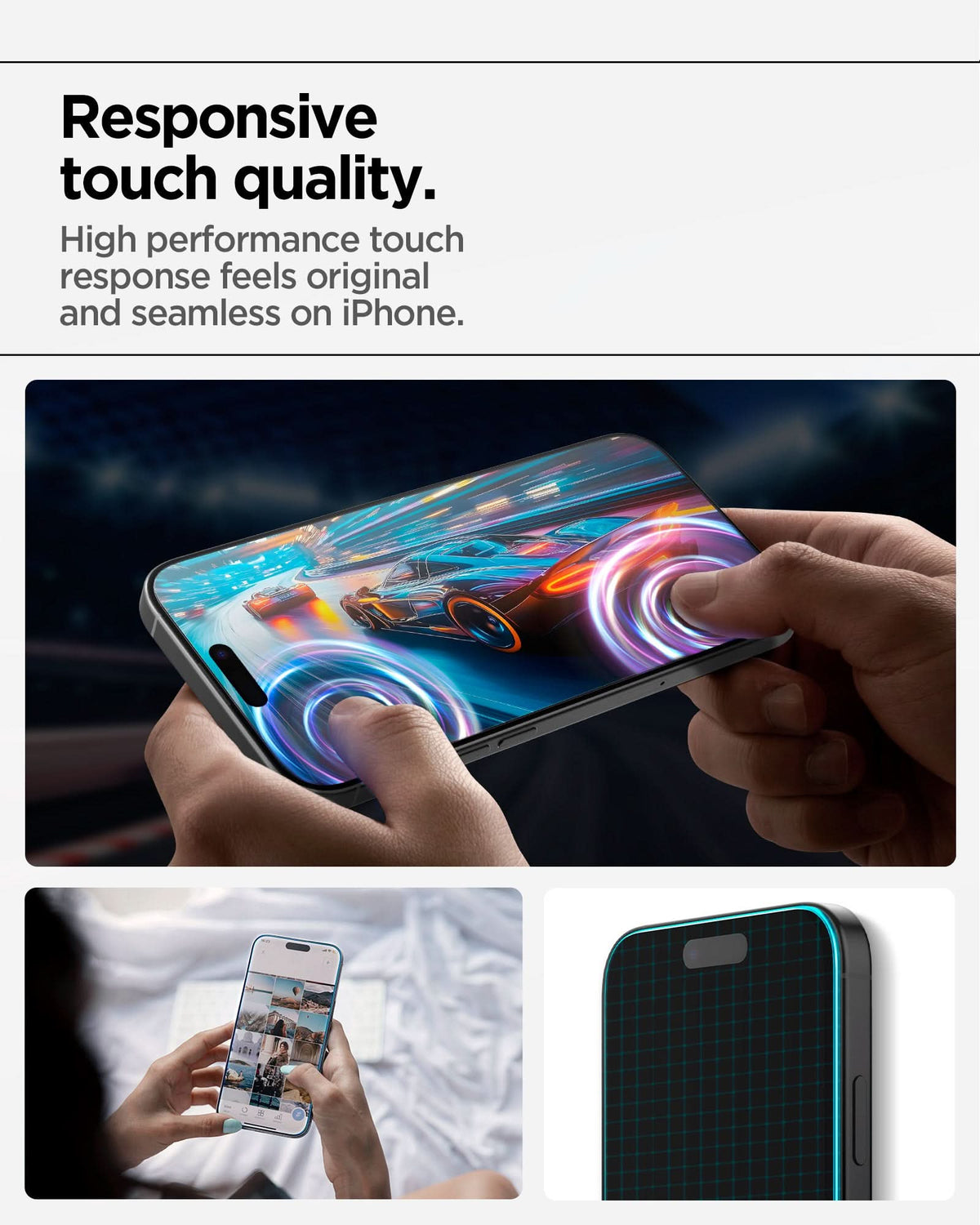 AGL11324 - iPhone 17 - Glas.tR AlignMaster S showing responsive touch quality. high performance touch response feels original and seamless on iPhone