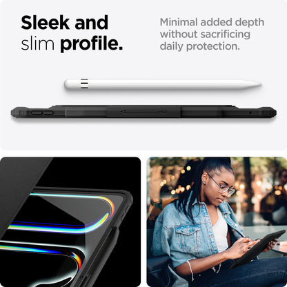 ACS07762 - iPad Pro 11-inch Case Air Skin Pro in Black showing the sleek and slim profile. Minimal added depth without sacrificing daily protection